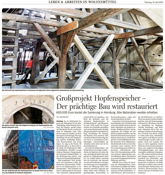 Bild vergrößern: Sonderbeilage - Großprojekt Hopfenspeicher - Der prächtige Bau wird restauriert