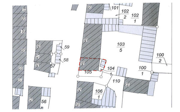 Bild vergrößern: Lageplan - Objekt Wasserstraße 46 in Hornburg
